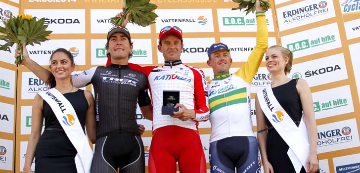 Het podium van 2015. vlnr: Nizzolo, Kristoff en Gerrans - Foto: Sirotti