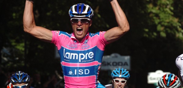 Zijn laatste ritzege in een grote ronde: de Giro van 2011. Foto: Sirotti