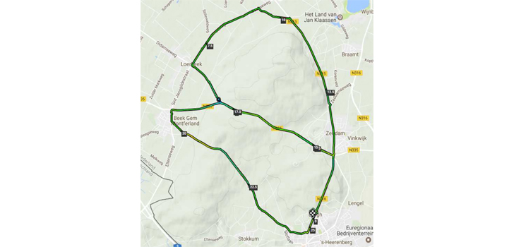 Parcours NK Tijdrijden 2017