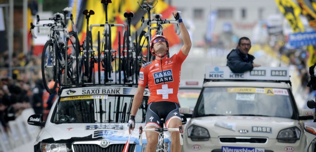 Fabian Cancellara wint Ronde van Vlaanderen