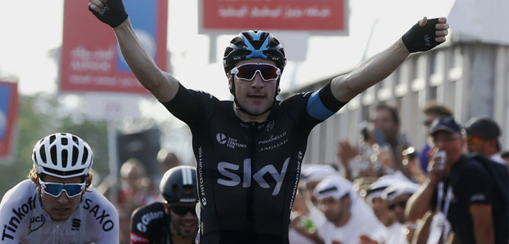 Viviani nieuwe leider na sprintzege Abu Dhabi