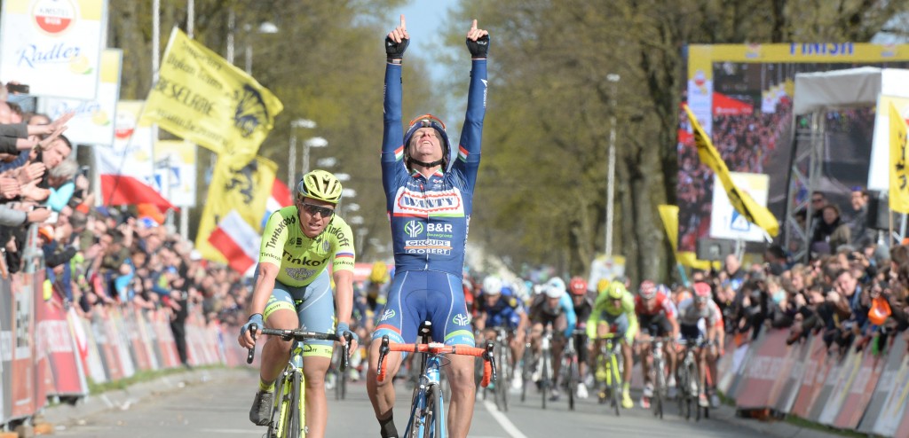 Enrico Gasparotto pakt zijn tweede Amstel Gold Race