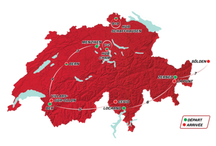Ronde van Zwitserland heeft parcours grotendeels op papier