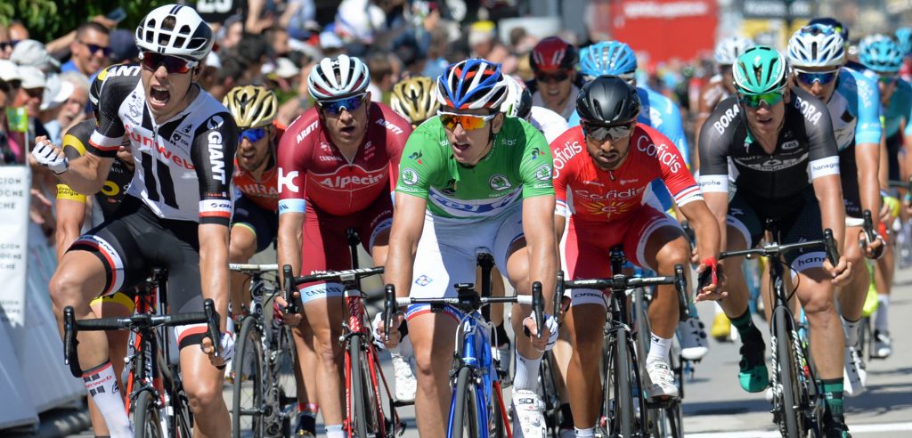 Bauhaus sprint naar winst in Mâcon, Bouwman pakt bergtrui