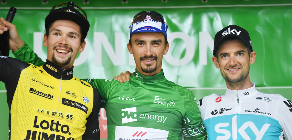 Julian Alaphilippe na eindzege in Tour of Britain: “Verrast door vorm”