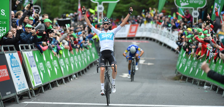 Wout Poels zegeviert in koninginnenrit Tour of Britain