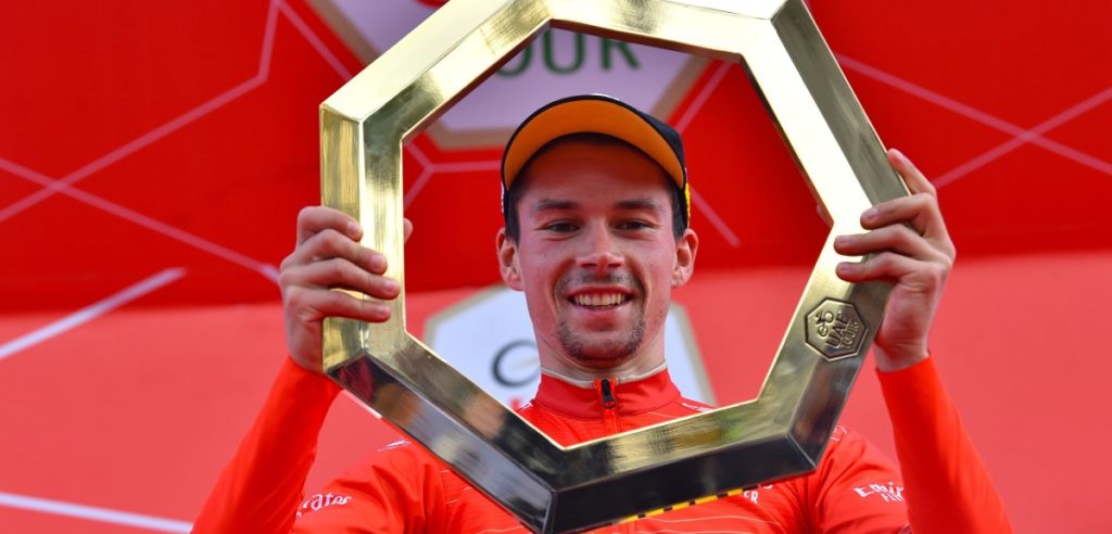 Eindzege UAE Tour voor Primoz Roglic, Sam Bennett wint slotrit