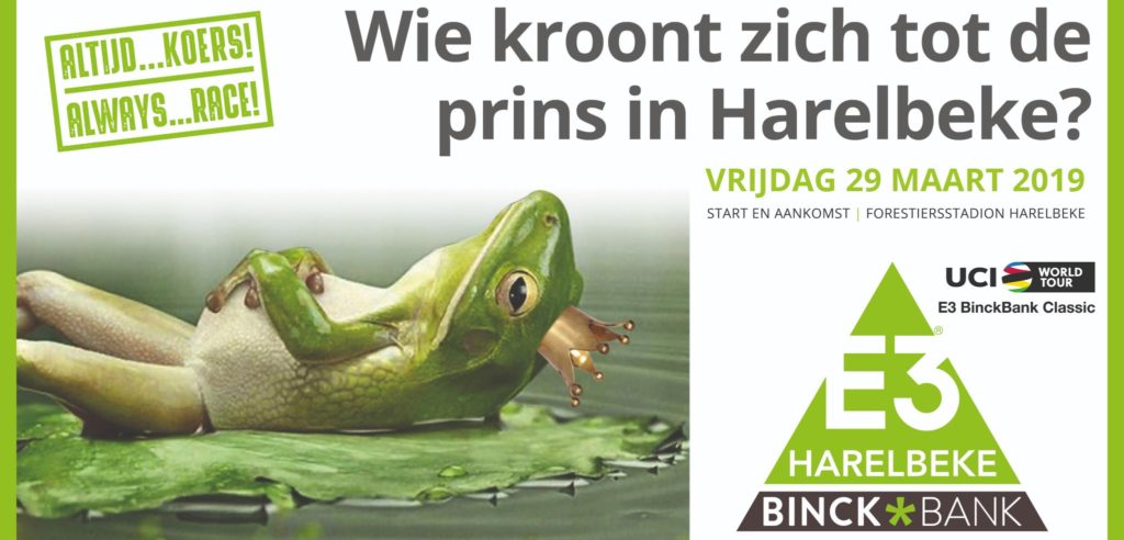 Opnieuw een kikker op hertekende affiche E3 BinckBank Classic