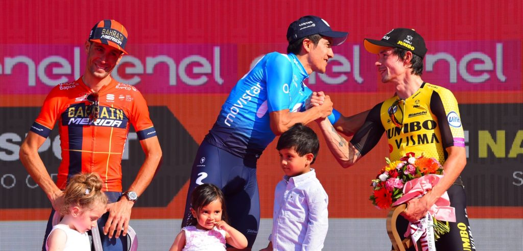 Vincenzo Nibali en Primoz Roglic geven geen hand: “Niet bewust”