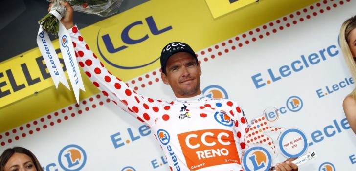 Greg Van Avermaet in de bolletjestrui: “Mooi cadeau voor zuinige inspanning”
