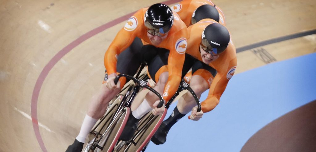 Nederlandse mannen in record naar goud op de teamsprint