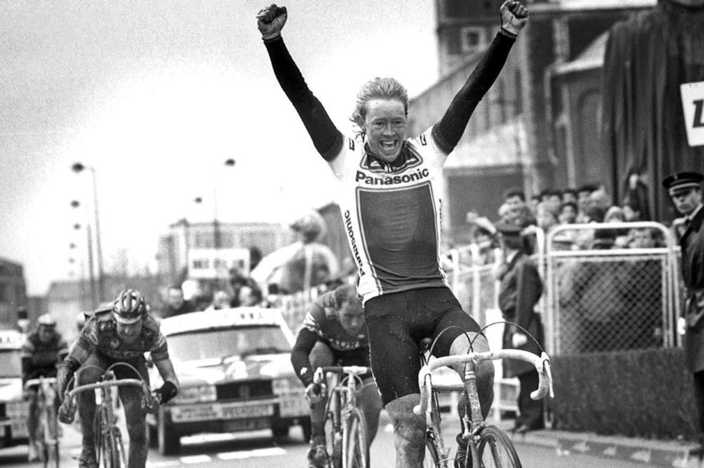 Eric Vanderaerden wint Parijs-Roubaix 1987