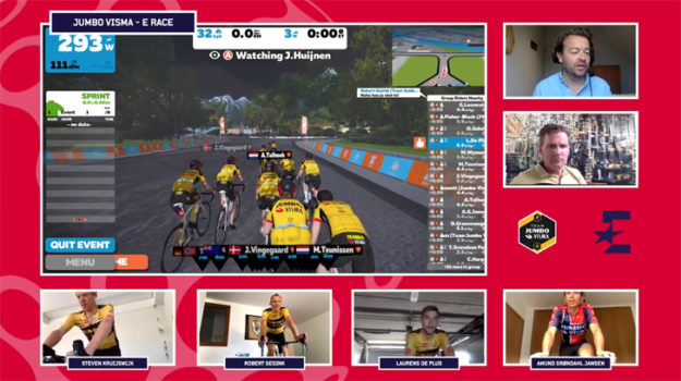 Volg hier de Team Jumbo-Visma Zwift Race