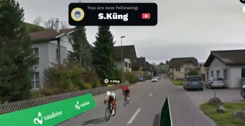 Küng wint duel met Matthews en zegeviert in virtuele Ronde van Zwitserland
