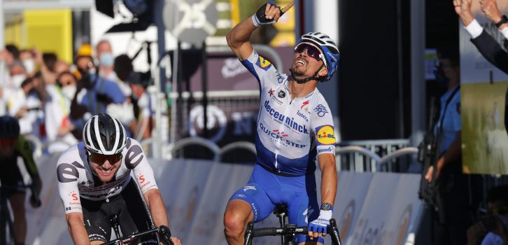 Tour 2020: Julian Alaphilippe slaat dubbelslag in Nice, val Dumoulin zonder gevolgen