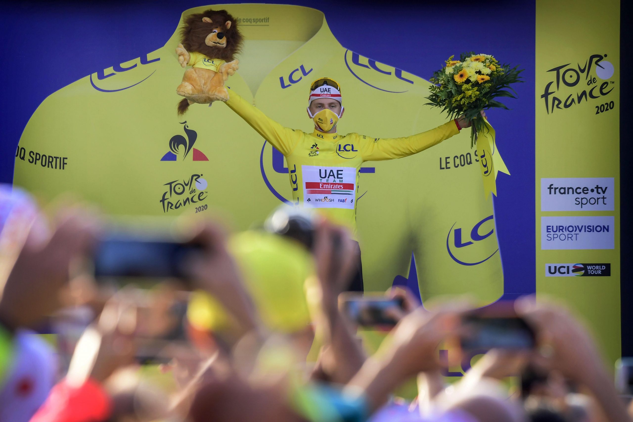 La Planche des Belles Filles - France - wielrennen - cycling - cyclisme - radsport - Tadej Pogacar (Slovenia / UAE Team Emirates) pictured during the 107th Tour de France (2.UWT) Stage 20 from Lure &gt; La Planche des Belles Filles ITT (36,2KM) - photo PdV/PN/Cor Vos © 2020