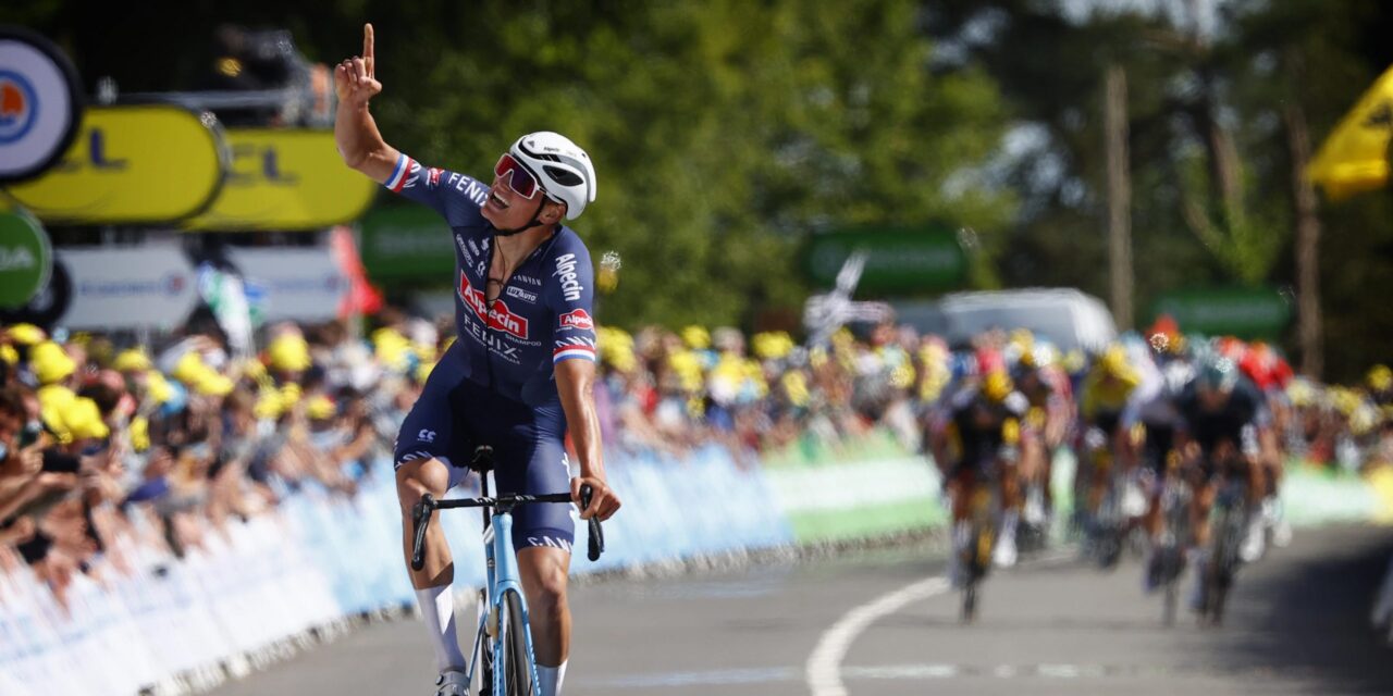 Tour 2021: Indrukwekkende Mathieu van der Poel wint en grijpt gele trui op Mûr-de-Bretagne