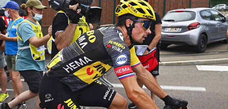 Tour 2021: Gehavende Primoz Roglic gaat niet meer van start