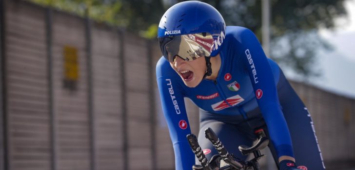 Vittoria Guazzini snelt naar EK-titel tijdrijden bij beloftes, Van Anrooij achtste