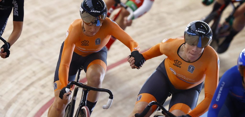 Amy Pieters en afscheidnemende Kirsten Wild winnen WK koppelkoers