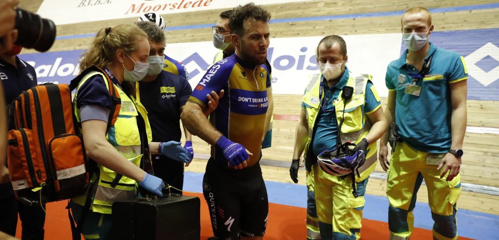 Mark Cavendish valt hard en moet opgeven op slotdag Zesdaagse van Gent