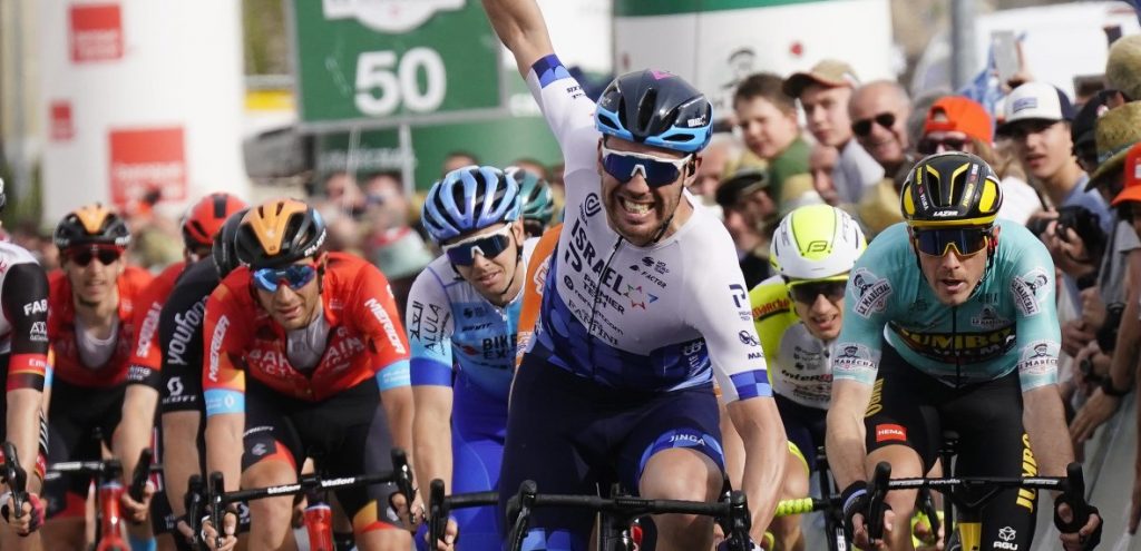 Patrick Bevin klopt Ethan Hayter in sprint Ronde van Romandië