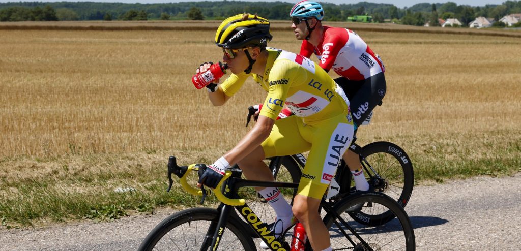 Tour 2022: geletruidrager Pogacar betrokken bij valpartij in openingsfase achtste etappe