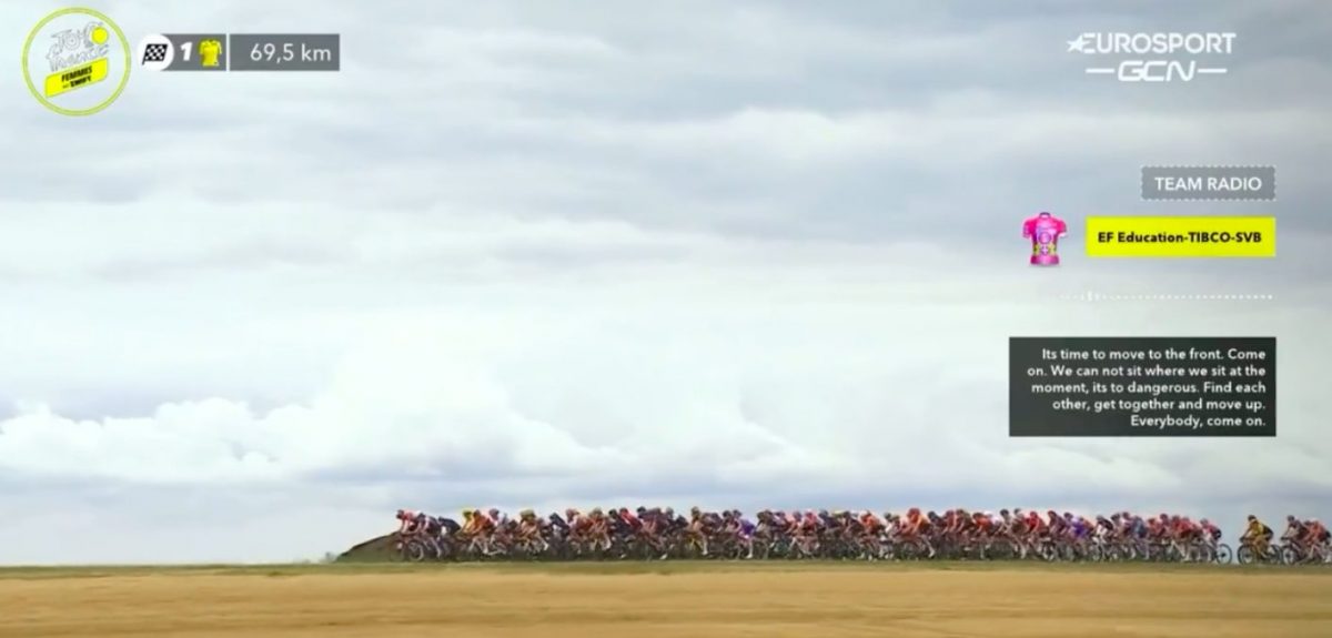 Tour de France Femmes experimenteert met live ploegcommunicatie op tv