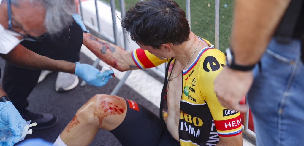 Primoz Roglic hervat acht weken na operatie trainingen op de weg