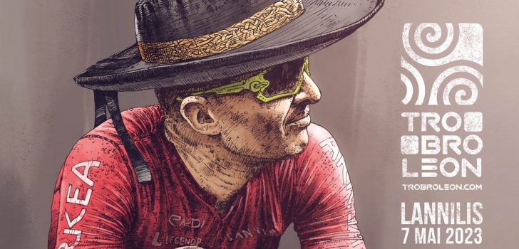 Laurent Pichon schittert met varkentje op poster Tro-Bro Léon