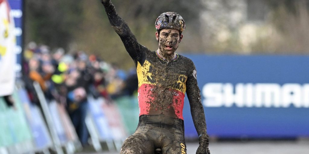 Wout van Aert maakt favorietenrol waar in Wereldbeker Dublin