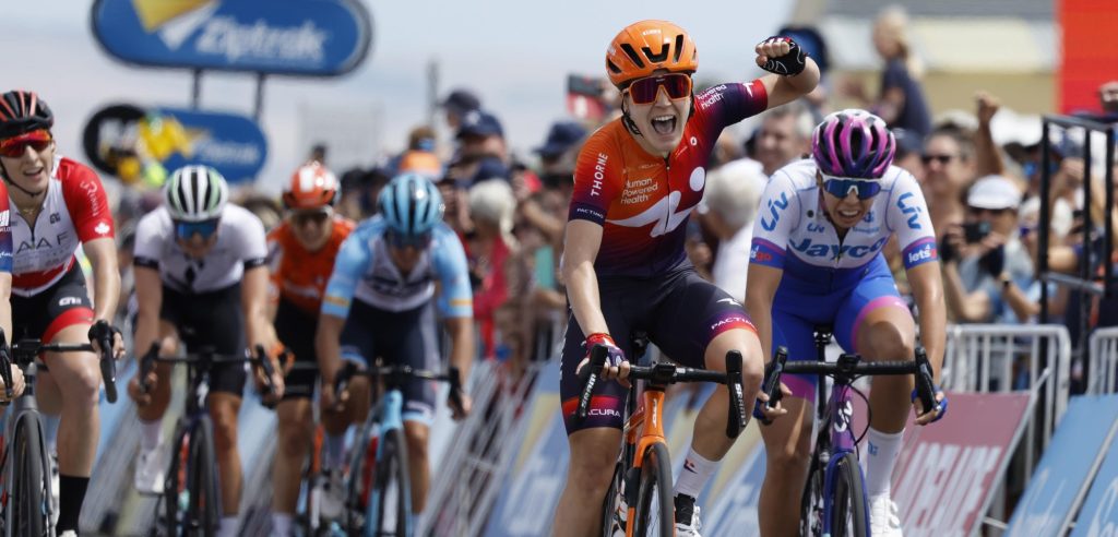 Daria Pikulik klopt Julie De Wilde in Konvert Koerse