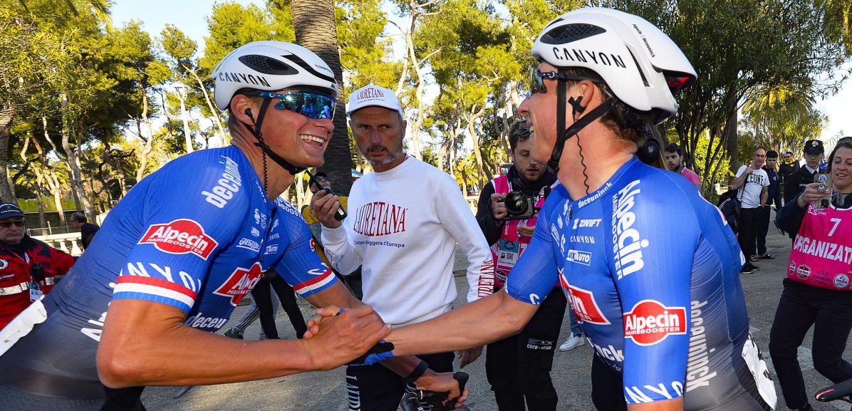 Van der Poel heeft vertrouwen in Philipsen: “Denk dat hij de Poggio kan overleven”