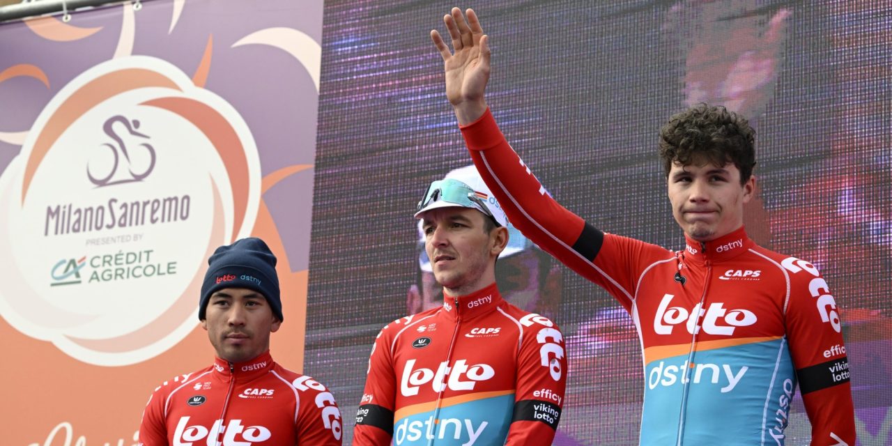 Arnaud De Lie en Caleb Ewan met duidelijk doel: “De Poggio overleven, daarna zien we wel”