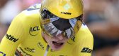 Gele straaljager Jonas Vingegaard schrijft met unieke tijdrit Tour-geschiedenis