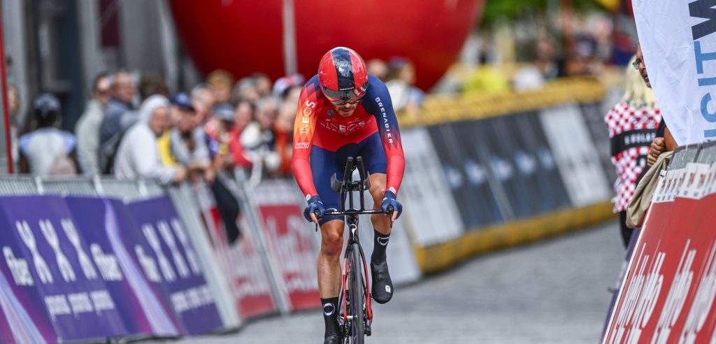 Vertederende beelden: Luke Rowe krijgt steun van zoontje in tijdrit Tour de Wallonie