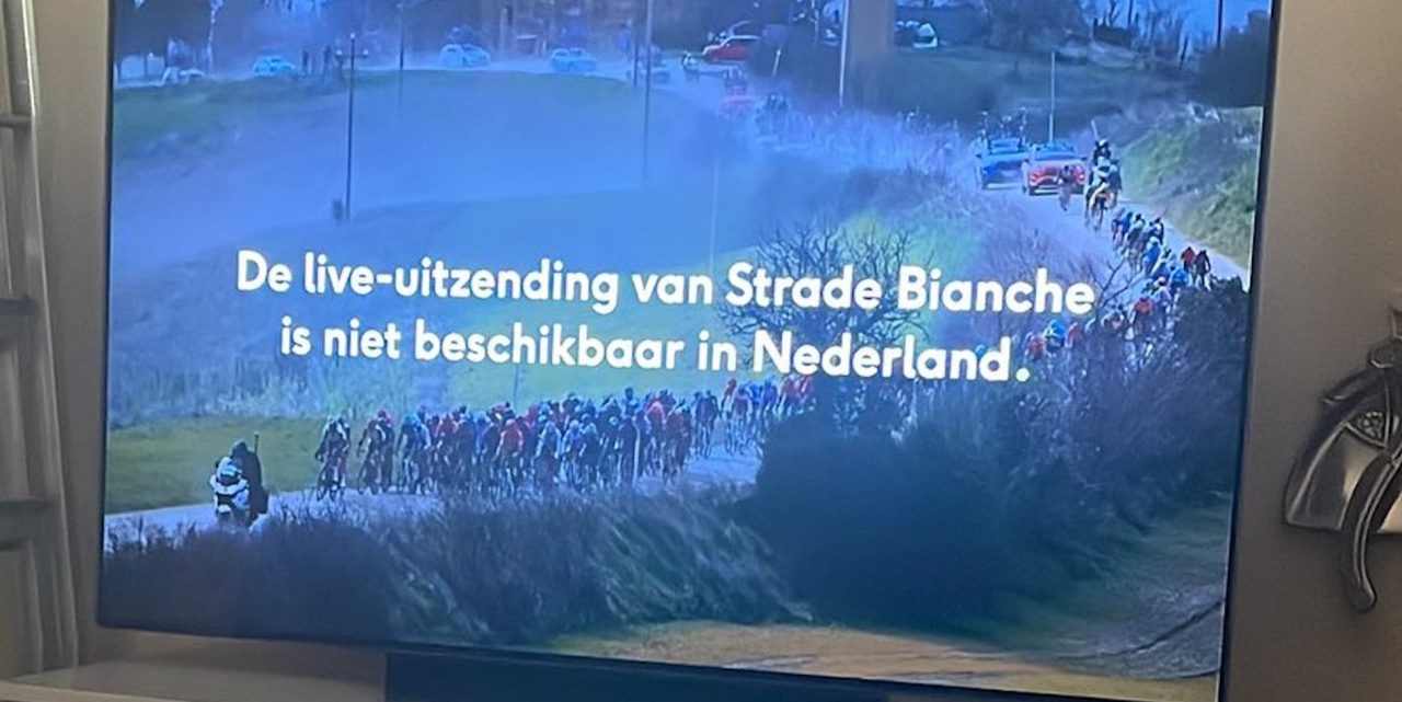 Sporza heeft slecht nieuws voor Nederlanders die Strade Bianche willen kijken