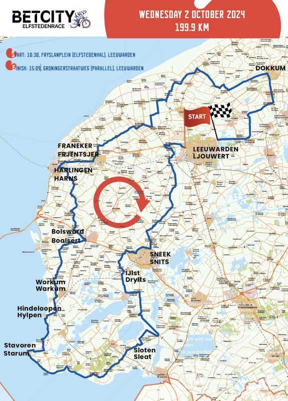 BetCity Elfstedenrace 2024 route profiel