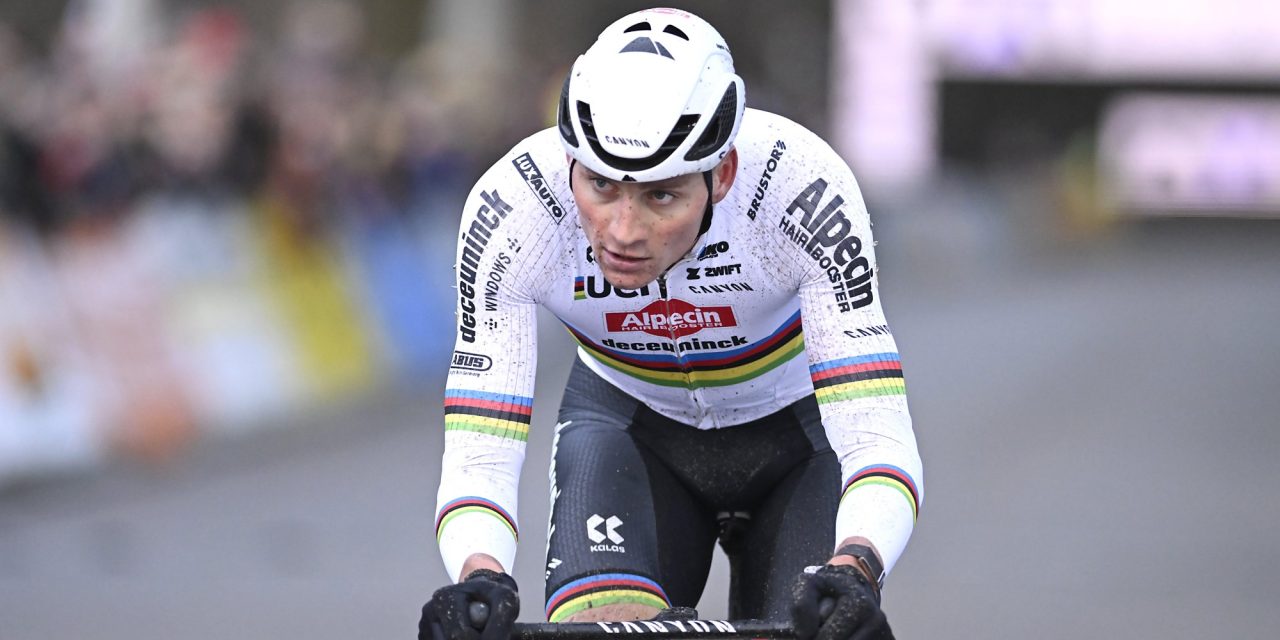 Mathieu van der Poel landt met vertraging op andere Franse luchthaven
