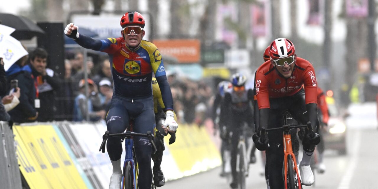 Mads Pedersen snelt naar zege in waaierrit Parijs-Nice, Jorgenson en Arensman doen goede zaken