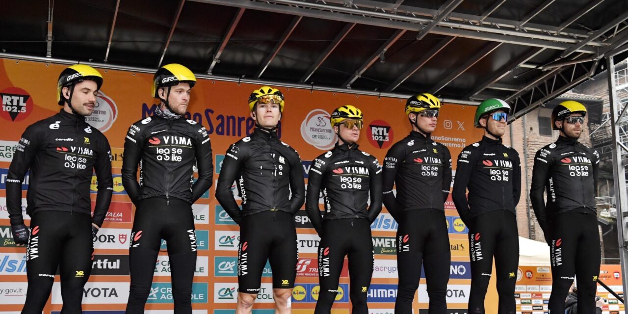 Visma | Lease a Bike rijdt Milaan-San Remo met materiaaltroef
