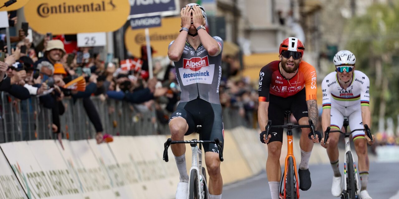WAT EEN KOERS! Mathieu van der Poel wint Milaan-San Remo na krankzinnige driestrijd met Ganna en Pogacar