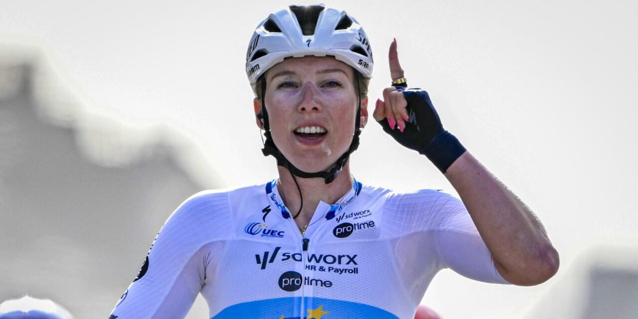 Lorena Wiebes maakt favorietenrol waar in GP Lucien Van Impe, podiumplaats Shari Bossuyt