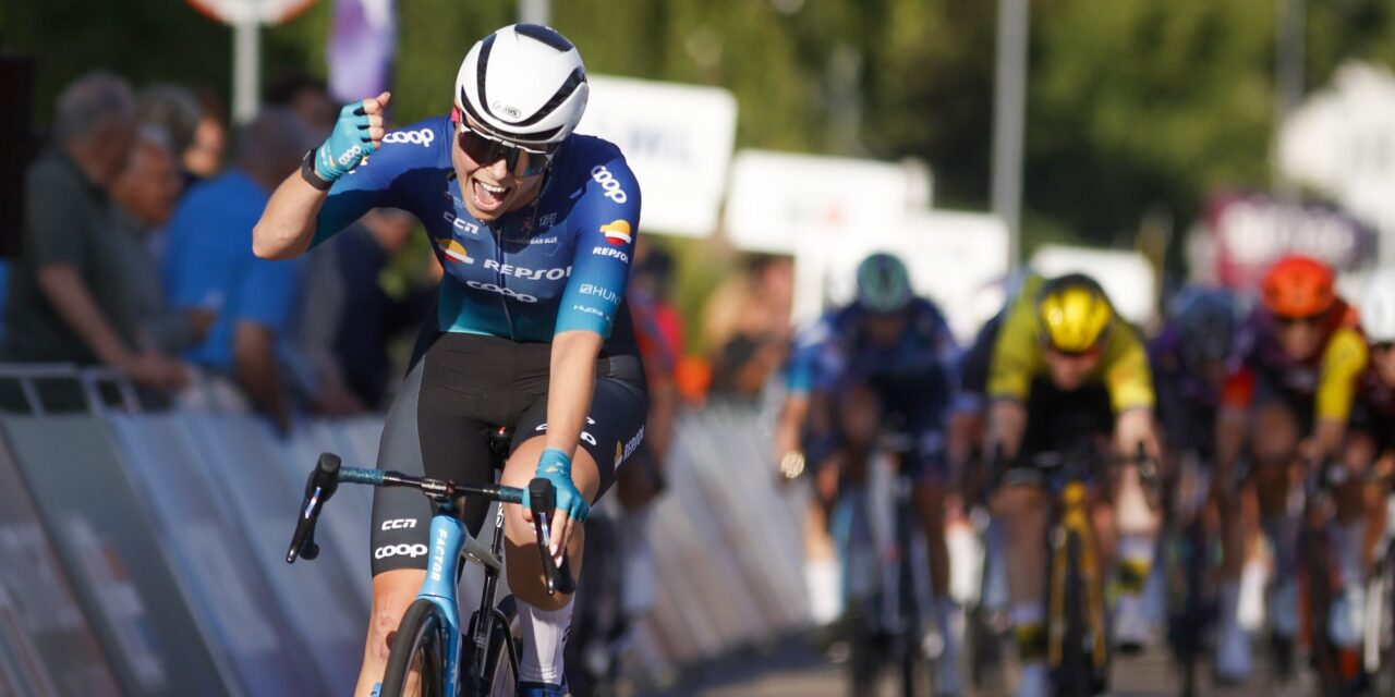 Nienke Veenhoven sprint het snelste in Simac Omloop der Kempen Ladies, maar April Tacey fopt het peloton 