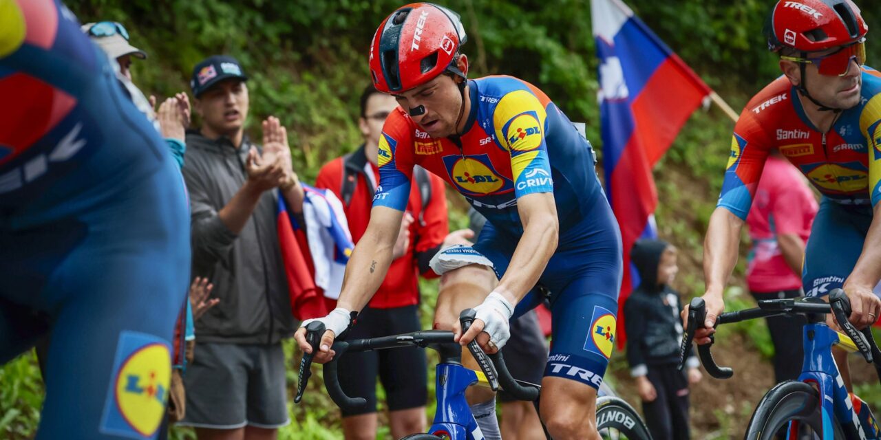 Giulio Ciccone excuseert zich bij Isaac Del Toro na val in Vuelta a Burgos