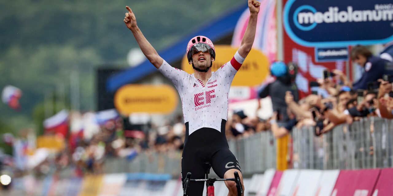 Giro 2025: Kasper Asgreen boekt sensationele ritzege, klassement op zijn kop door valpartij