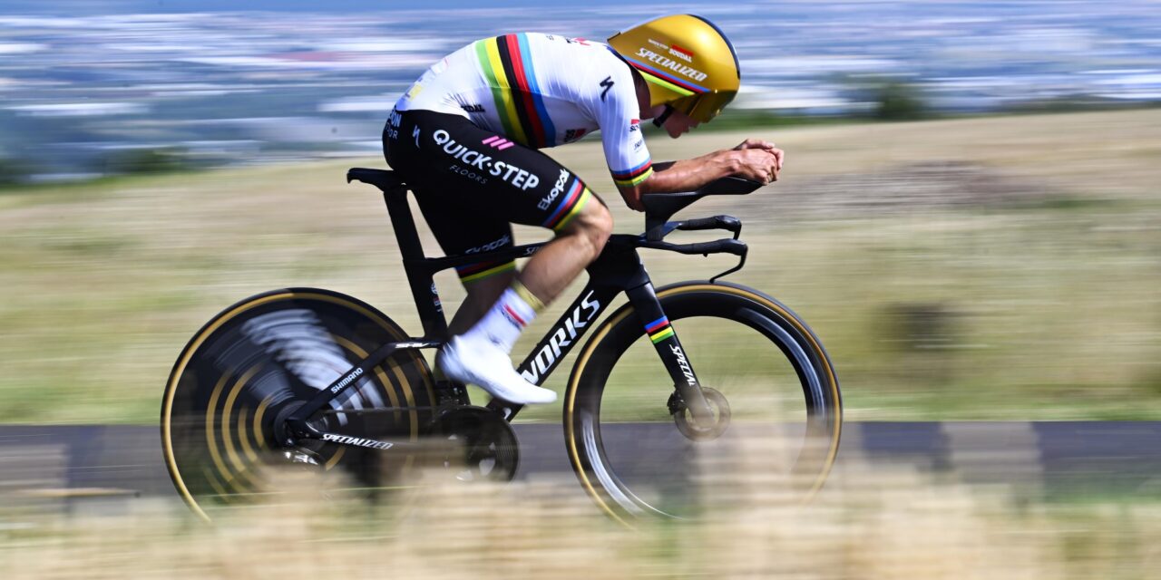 Remco Evenepoel reed tijdrit Dauphine met een speciale maar ook prijzige lens