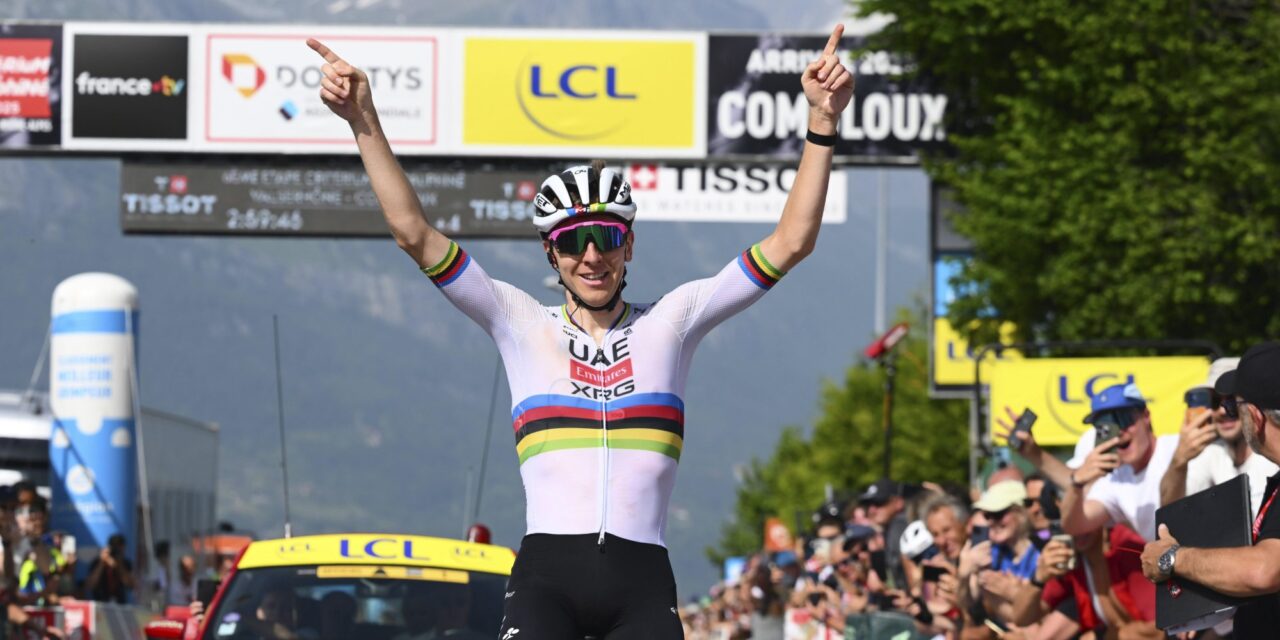 Tadej Pogacar maakt korte metten met Vingegaard en Evenepoel in Critérium du Dauphiné