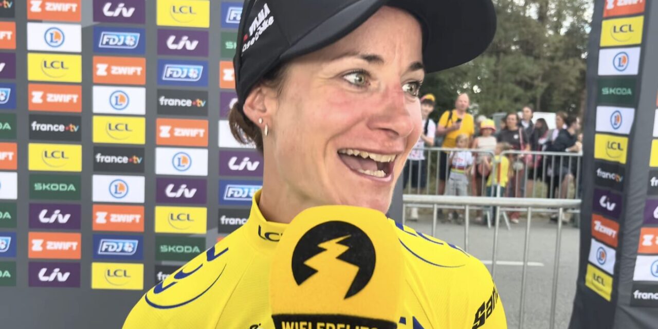 Marianne Vos knalt naar eerste gele trui in Tour Femmes: “Dit hadden we niet gedacht”