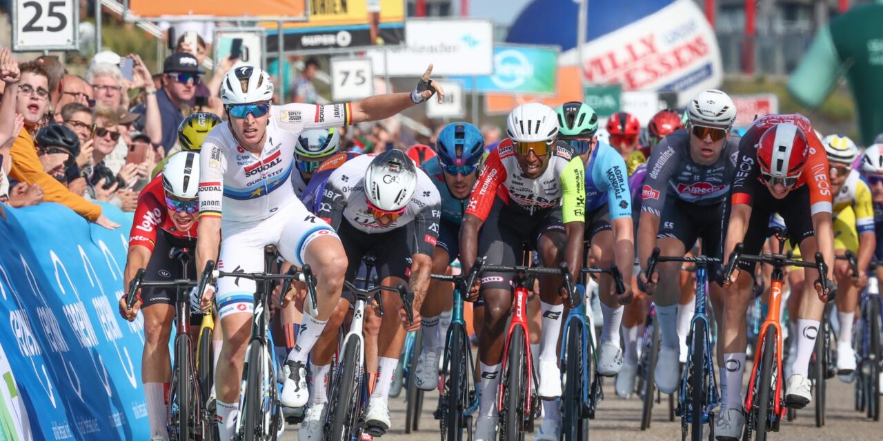 Merlier klopt De Lie na Zeeuws waaierspektakel in Renewi Tour, Kooij nog zevende na val
